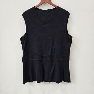 Talbots Women Mock Neck Tank Top Plus Size 2X Sleeveless Ribbed Neutral Career